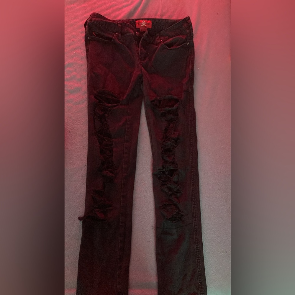 Royal bones fishnet jeans